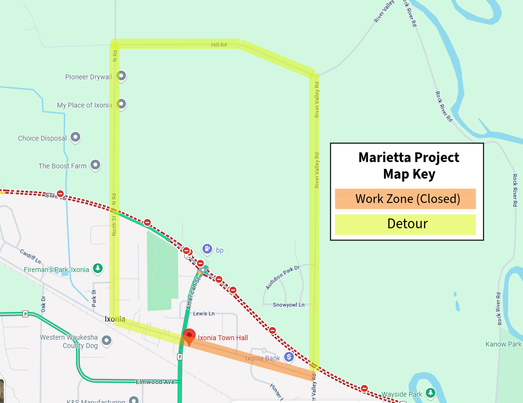Marietta Project Detour and Closures